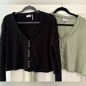 Bundle Urban Outfitters Out From Under Bounce Plush Chloe Button Up Tops size S